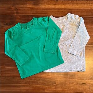 Primary Green and Gray Long Sleeve Tees